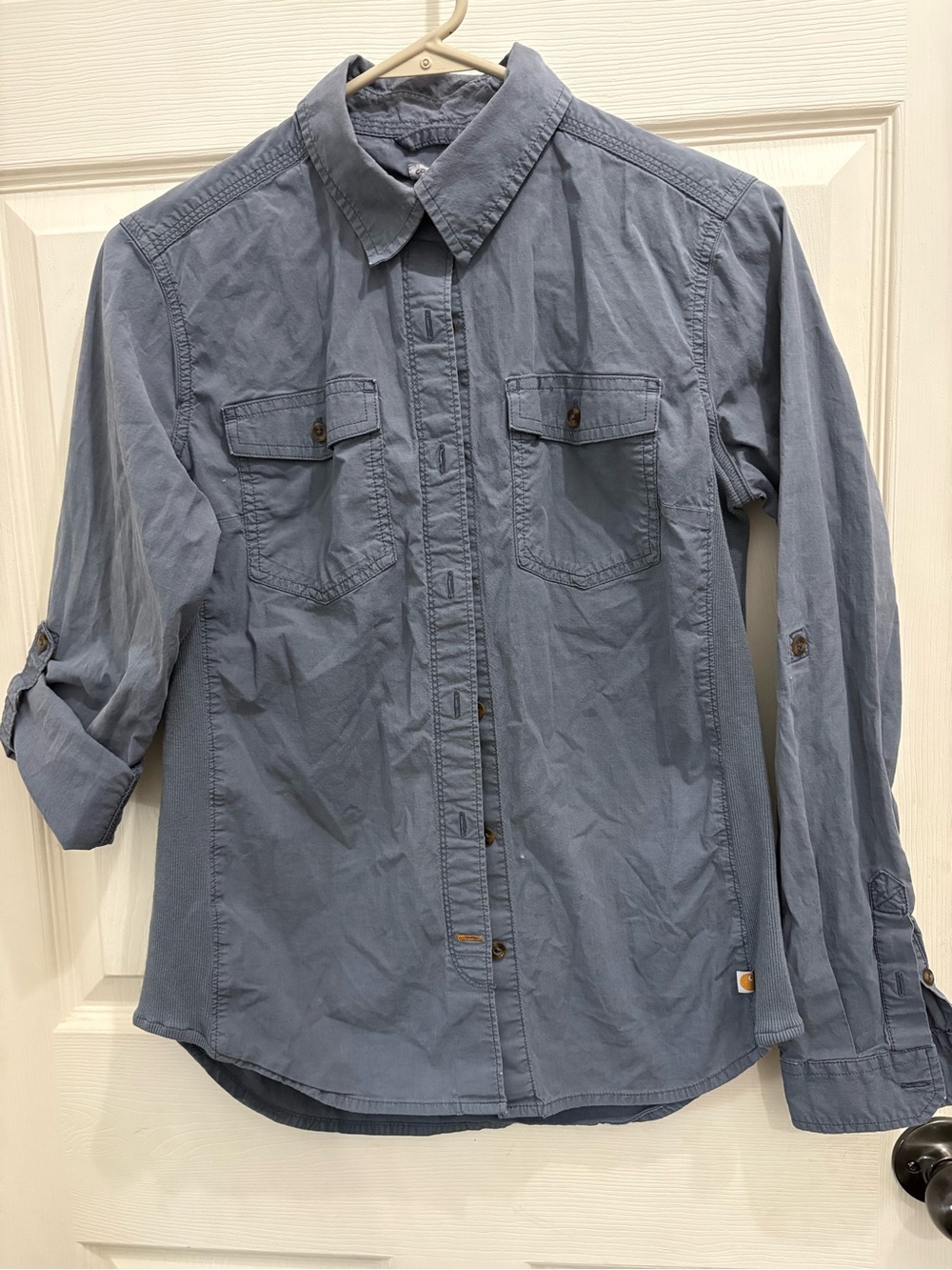 Carhartt Slate Blue Button-Down Work Shirt